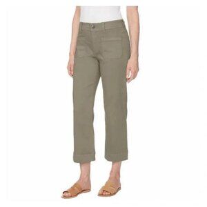 Buffalo David Bitton High-Rise Wide Leg Khaki Crop Pant, size 10/30